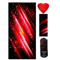 Elite Trend Microfiber Beach Towel for Travel:Oversized 71x31 and 31x16 Inch Quick Drying, Lightweight, Fast Dry Shower & Body Towels, Sand Free, Perfect (Z-Sparkle, Bundle 2PACK(71X31+31X16))