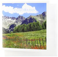 3dRose Meadow n Mountains In Aspen Colorado - Greeting Cards, 6 x 6 inches, set of 12 (gc_109492_2)