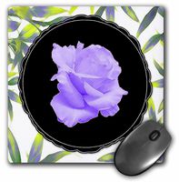 3dRose LLC 8 x 8 x 0.25 Inches Purple Rose Mouse Pad (mp_14927_1)