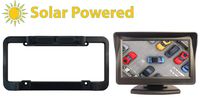 Tadibrothers Solar Powered Wireless License Plate Backup Rear View Camera with a Monitor