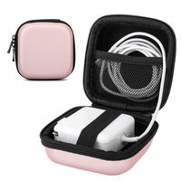 MoKo Power Adapter Case Bag, [Anti-scratch] Accessories Organizer Storage Carrying Bag Compatible with Apple MacBook Power Adapter, Surface 3 Power Charge, Magic Mouse, Earphones, USB Cable, Rose Gold