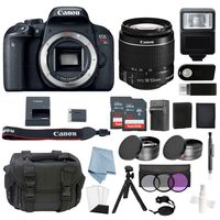Canon EOS Rebel T7i Bundle with EF-S 18-55mm Lens + Deluxe Accessory Kit - Including to Get Started