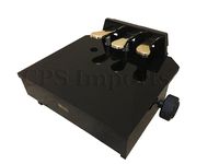 Wood Adjustable Piano Pedal Extender Bench in Ebony with 3 Pedals