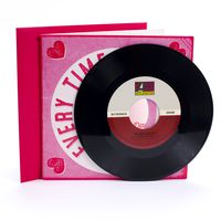 Hallmark Valentine's Day Card with Bruno Mars Vinyl Record (Real 45 Record Plays Just the Way You Are and Marry Me)