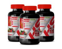 antioxidant Supplement Greens - Organic Greens Complex with Veggies, Greens, Fruits - Garlic Supplement for Immune - 3 Bottles 180 Tablets