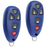 Key Fob Keyless Entry Remote fits Chevy Impala Monte Carlo / Cadillac DTS / Buick Lucerne 2006 2007 2008 2009 2010 2011 2012 2013 (Blue), Set of 2