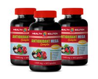 Immune Support Complex - ANTIOXIDANT MEGA Complex 1440 MG - Resveratrol Trans Supplement - 3 Bottles 180 Capsules