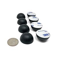 1.25" Platinum Silicone Hemisphere Bumper, Non-Skid Isolation Feet with Adhesive | 20 Duro | 8 Pack