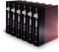 HandStands 11309PACK6 Bellagio-Italia CD-DVD-Blu-Ray Binder Storage System- 6 Pack Burgundy
