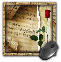 3dRose Music for A Rose Mouse Pad, 8" x 8" (mp_41331_1)