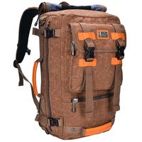Canvas Backpack WITZMAN Vintage Travel Backpack Hiking Luggage Rucksack Laptop Bags AB2020 (20 inch brown)