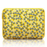 Arvok 15-15.6 Inch Laptop Sleeve Multi-color & Size Choices Case/Water-resistant Neoprene Notebook Computer Pocket Tablet Briefcase Carrying Bag/Pouch Skin Cover For Acer/Asus/Dell, Yellow with Flower