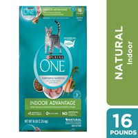 Purina ONE Hairball, Weight Control, Indoor, Natural Dry Cat Food, Indoor Advantage - 16 lb. Bag