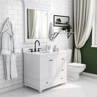 Dorel Living DL8853W-C Monteray Beach 36 Inch, White Bathroom Vanity, 36"