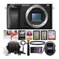 Sony Alpha a6100 APS-C Mirrorless Interchangeable-Lens Camera (Body Only) Bundle (9 Items)