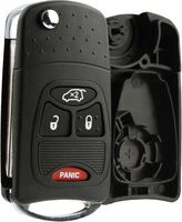 KeylessOption Keyless Entry Remote Fob Car Flip Key Shell Case Pad Housing Uncut Blank Ignition Blade