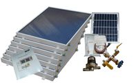 Complete 7 Panel EZ-Connect Hybrid Solar Water Heater Kit