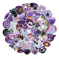 COOLCOOLDE Water Bottle Stickers Cute Purple Girl Stickers 60pcs Variety Vinyl for Laptop Stickers Car Motorcycle Bicycle Luggage Decal Graffiti Patches Skateboard Stickers(Purple Girl)