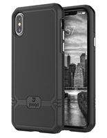 Jaagd iPhone X Case, iPhone 10 Case, Slim Shock-absorbing Modern Slim Non-slip Grip Cell Phone Case (Black)