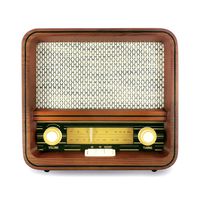 Fuse Vintage Retro Bluetooth AM/FM Radio Speaker + Real Handcrafted Wood Exterior - (RAD-V1)