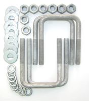 (4) HDG Hot Dipped Galvanized Square U-Bolt Boat Trailer U Bolt Ubolt 1/2" D x 3 1/16" W x 4 5/16" L