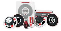 DS18 SQ4 Complete 10 Piece Sound Quality 5 - Way Component Set Amplifier and OFC Installation Kit Included