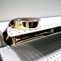 Decorative Gondola Shelving Vinyl Insert for Ticket Channel 130 FT. x 1.25 in. - Gold