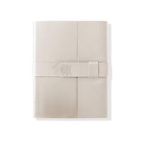 Fringe Soft Vegan Leather Cover with Tab Closure and Embroidered Design Journal, 240 Lined Pages, 5.6 x 7.25 Inches, Stitched Sand (867002)