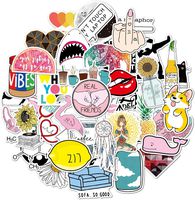 Dmaxia VSCO Girl Stickers for Hydro Flask Water Bottles Laptop Cute Aesthetic Vinyl Stickers for Teens VSCO Girl Waterproof Sticker Packs Suitable for Photo Sharing, Outdoor,Decoration (Multi Pattern)