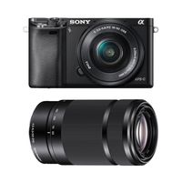 Sony Alpha A6000 Wi-Fi Digital Camera & 16-50mm Lens with E-Mount 55-210mm f/4.5-6.3 OSS Zoom Lens