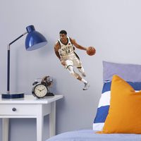 Fathead NBA Milwaukee Bucks Giannis Antetokounmpo Officially Licensed Removable Wall Decal, Multicolor, Large - 1900-00312-005