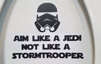 Minglewood Trading Aim Like a Jedi Not a Stormtrooper Die Cut Vinyl Sticker 7" x 5.5" Star Wars