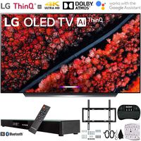 LG OLED55C9PUA 55" C9 4K HDR Smart OLED TV w/AI ThinQ (2019) w/Soundbar Bundle Includes, Deco Gear Home Theater Surround Sound 31" Soundbar, Flat Wall Mount Kit for 45-90 inch TVs and More