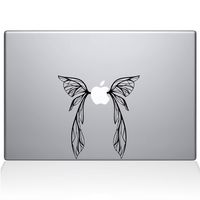 The Decal Guru Fairy Wings MacBook Decal Vinyl Sticker - 12" MacBook - Black (1059-MAC-12M-BLA)