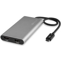 StarTech.com 4K 60Hz Thunderbolt 3 to Dual HDMI 2.0 Display Adapter - MacBook Pro and Windows Compatible - Dual Monitor 4K HDMI Video (TB32HD24K60)
