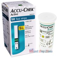 Roche Accu-Chek Active Blood Glucose Meter 50 Test Strips Sheet 1 Box Exp 01/2019 New & Sealed
