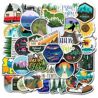 MSOLE 50PCS Outdoors Adventure Waterproof Stickers for Water Bottles Laptop HydroFlasks Hiking Camping Travel Aesthetic Trendy Decal Stickers for Mac Computer Phone Guitar for Teens Boys