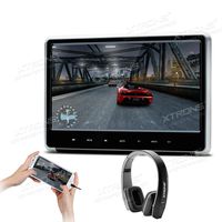 XTRONS Silver 1PC 11.6 Inch HD Digital Touch Panel Car Auto Headrest Active DVD Player Kid Games Built-in HDMI Port 1PC New Version Black Headphone Included