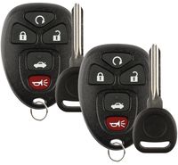 Discount Keyless Replacement Key Fob Car Remote and Uncut Transponder Key Compatible with OUC60270, 15912860, ID 46 (2 Pack)