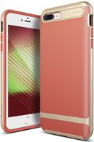 Caseology Wavelength for Apple iPhone 8 Plus Case (2017) / for iPhone 7 Plus Case (2016) - Stylish Grip Design - Coral Pink