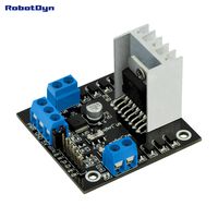 RobotDyn - Motor Driver with Additional Logic System, L298N for 2 DC-Motors or 1 Stepper Motor (4A), for Arduino Uno, Mega, Leonardo, STM32, Raspberry pi