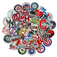 53pcs Baseball Team Fans Logo Stickers for Laptop Water Bottle Luggage Snowboard Bicycle Skateboard Decal for Kids Teens Adult Waterproof Aesthetic Stickers (Baseball Team Logo)