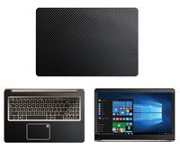 Decalrus - Protective Decal for Asus VivoBook Pro 15 N580VD (15.6" Screen) Laptop Black Carbon Fiber Skin case Cover wrap CFasusVivobk15_N580Black
