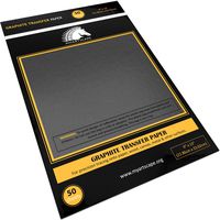 Graphite Transfer Paper - 9" x 13" - 50 Sheets - Waxed Carbon Paper for Tracing - MyArtscape (Black)