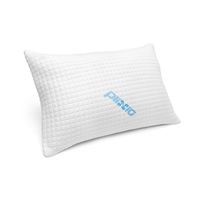 Shredded Memory Foam Bed Pillows for Sleeping - Bamboo Cooling Hypoallergenic Sleep Pillow for Back and Side Sleeper - Queen Size