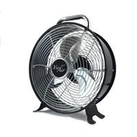 Vie Air High Velocity Powerful and Quiet Dual Speed Sleek Design Durable Metal Drum Fan, 12'' W