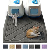 Jumbo Litter Mat 47" x 36" Cat Litter Mat - Traps Messes, Easy Clean, Durable, Phthalate Free, Litter Box Mat with Scatter Control - Soft on Kitty Paws