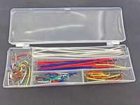 YXQ 2x140Pcs U Shape Solderless Breadboard Jumper Cable Set 14 Lengths Wire Kit with Box Case (2 Boxes)