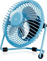 GPX Mini 4" USB Personal Fan, Compatible with Computers, Laptops, Portable Chargers, Blue (AU25BU)