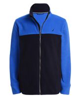 Nautica Boys' Big School Uniform Full-Zip Fleece Jacket, Lapis Blue, Large-14/16